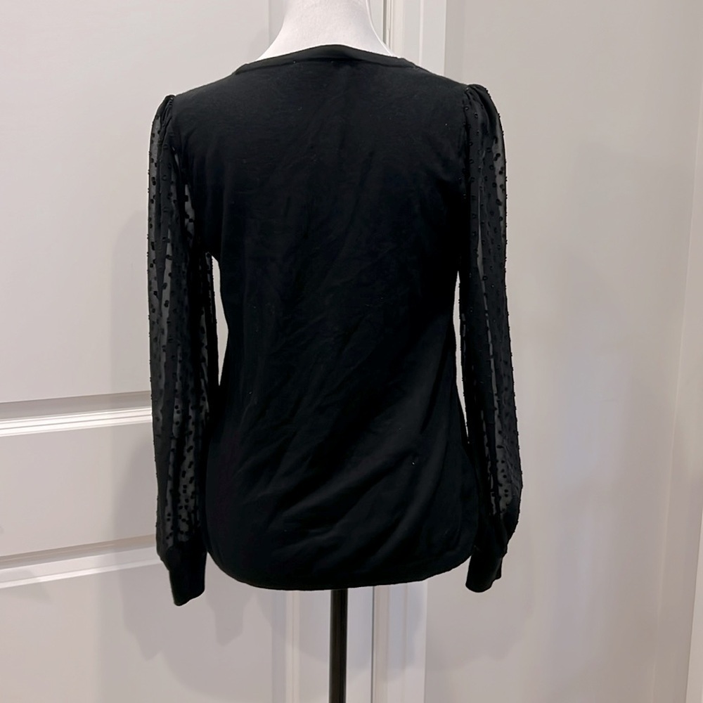 LOFT Dotted Mixed Media Sweater - Picture 2 of 10